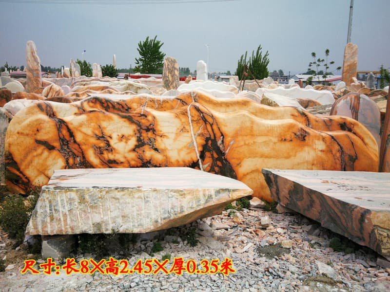 南阳晚霞红景观石